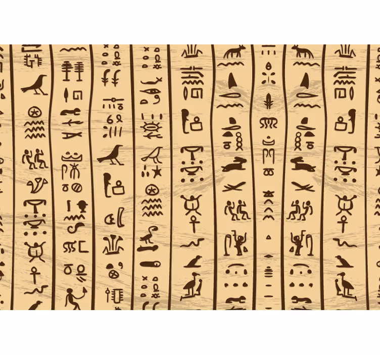Ancient Script Motifs art wall mural - TenStickers