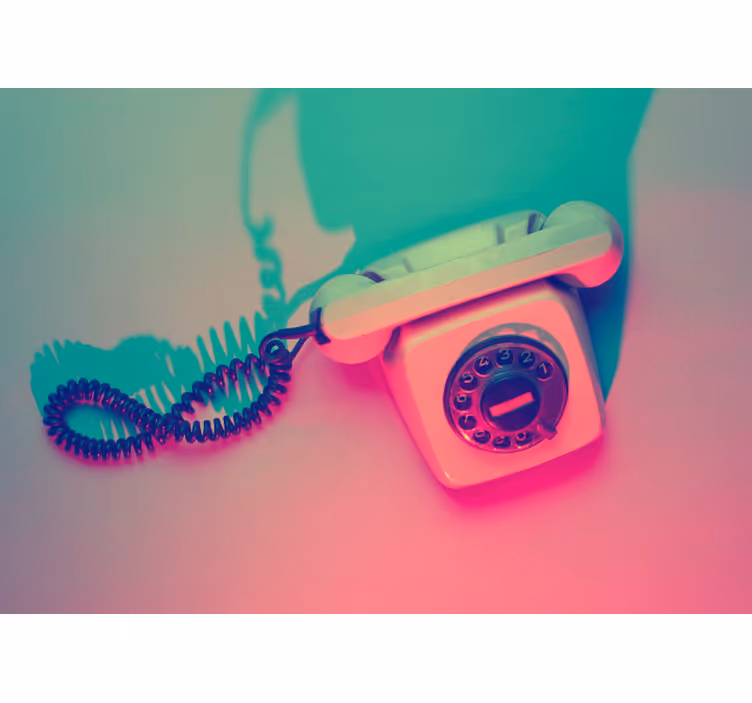 Retro Telephone Design urban wall mural - TenStickers