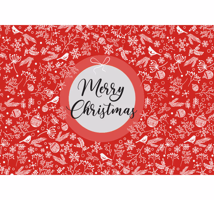 Festive Holiday Wishes christmas wall mural - TenStickers