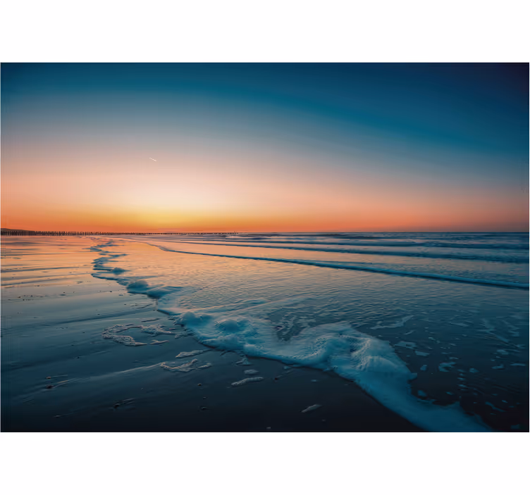 Sunset Ocean Waves nature wall mural - TenStickers