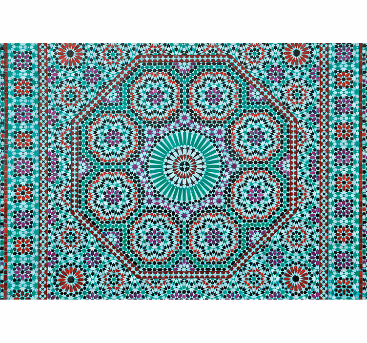 Textured wall mural ornate geometric design - TenStickers