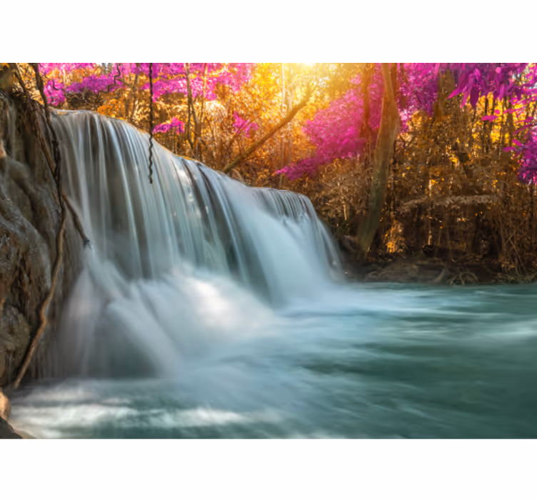 Waterfall wall mural grand cascade stream - TenStickers