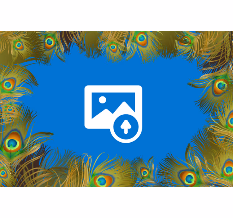 Peacock Feather Surround textured wall mural - TenStickers