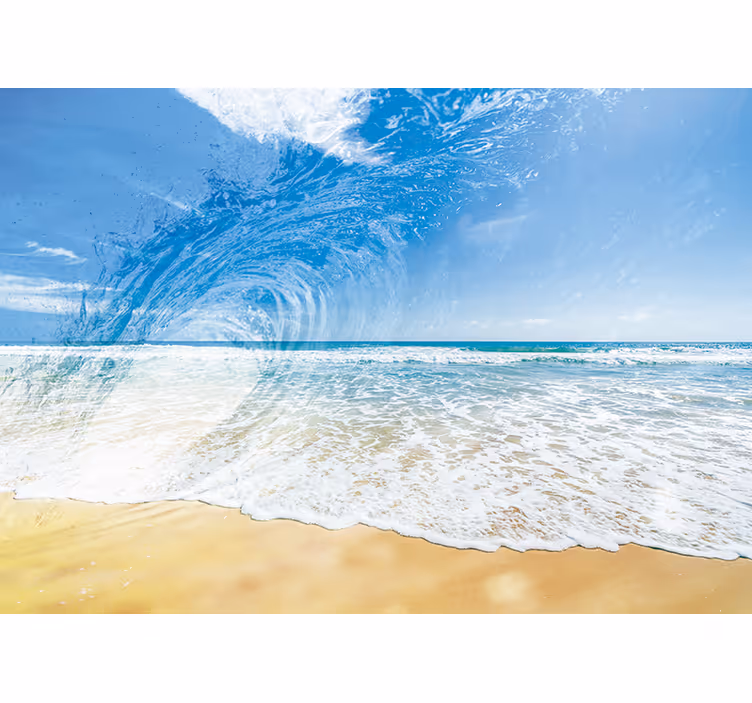 Sea animals wall mural ocean wave splash - TenStickers