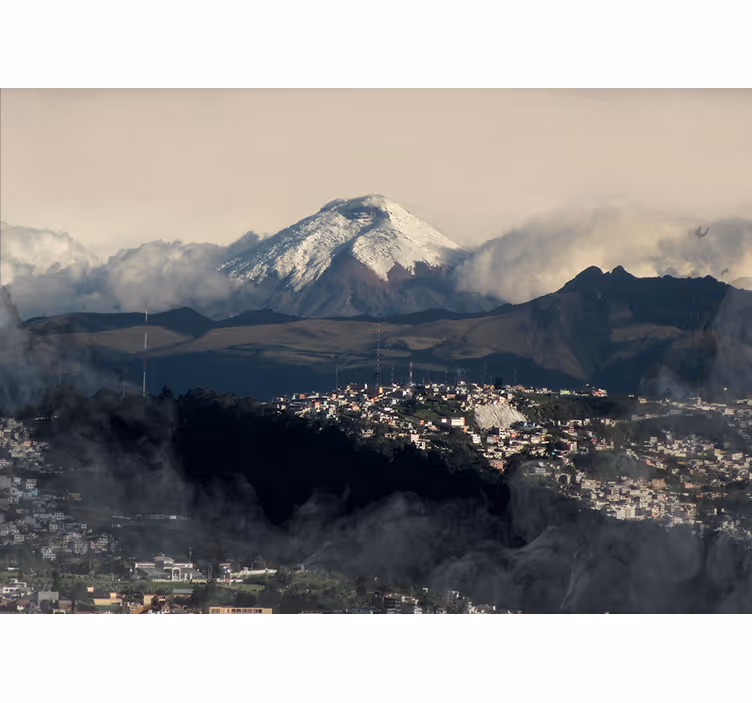 Icy Summit Vista mountain wall mural - TenStickers