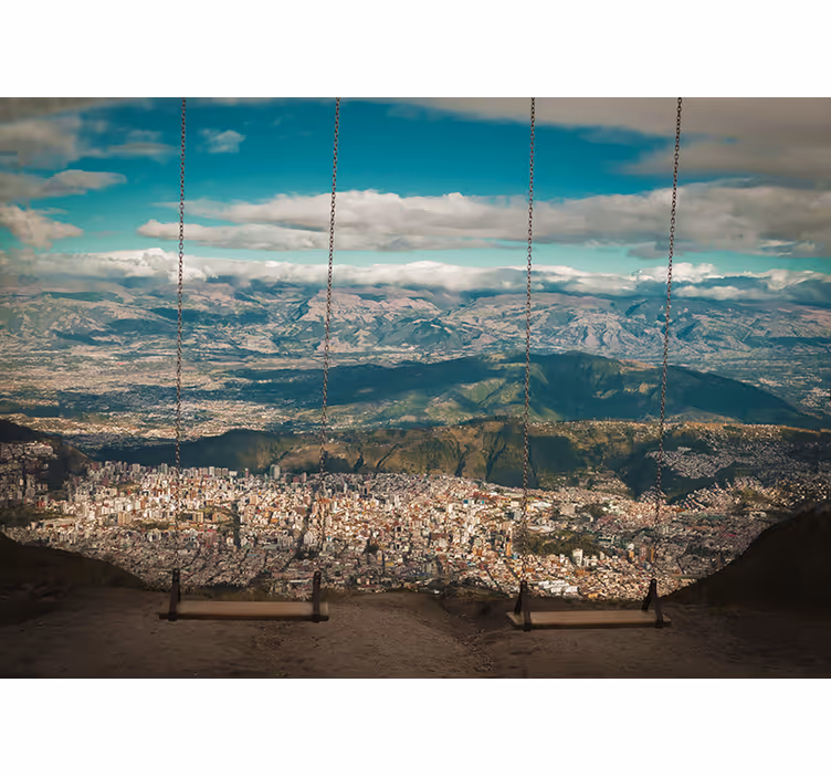 Panoramic Cityscape View city wall mural - TenStickers