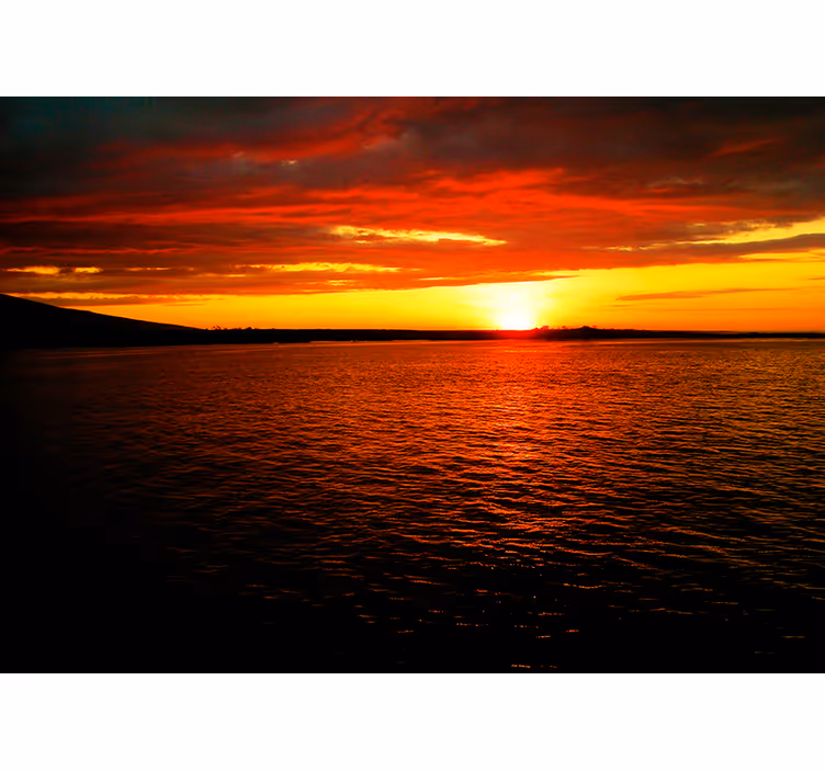 Landscape wall mural twilight over the ocean - TenStickers