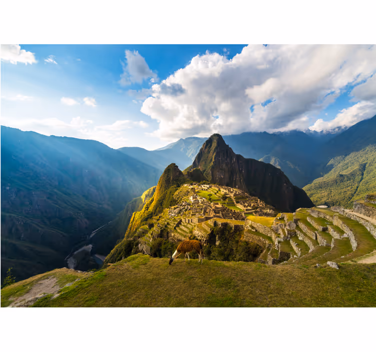 Landscape wall mural machu picchu view - TenStickers