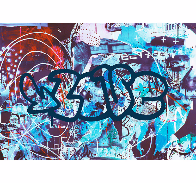 Urban wall mural colorful city graffiti art - TenStickers