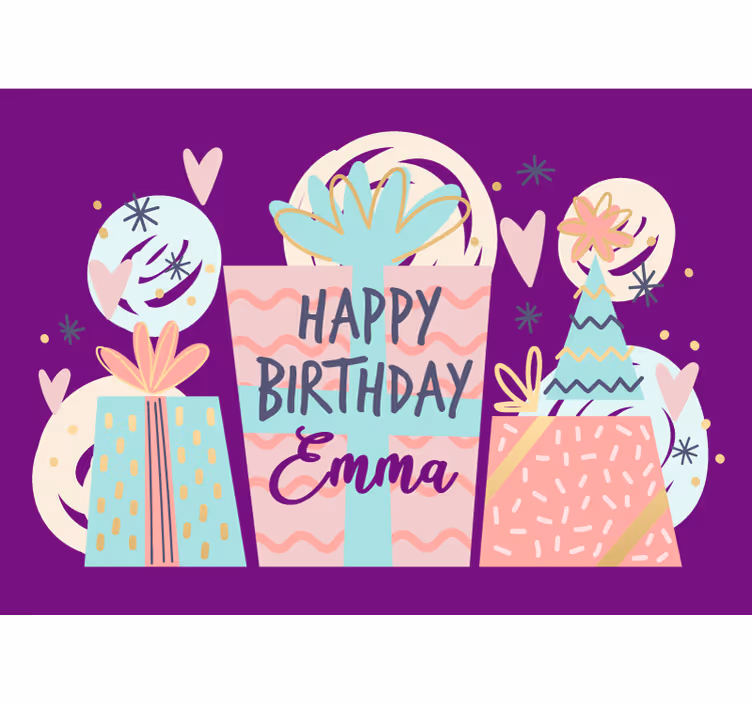 Quote wall mural birthday gift celebration - TenStickers