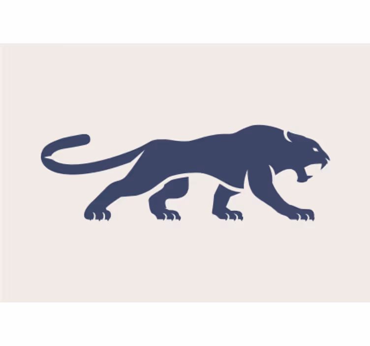 Monochrome jaguar wall mural - TenStickers