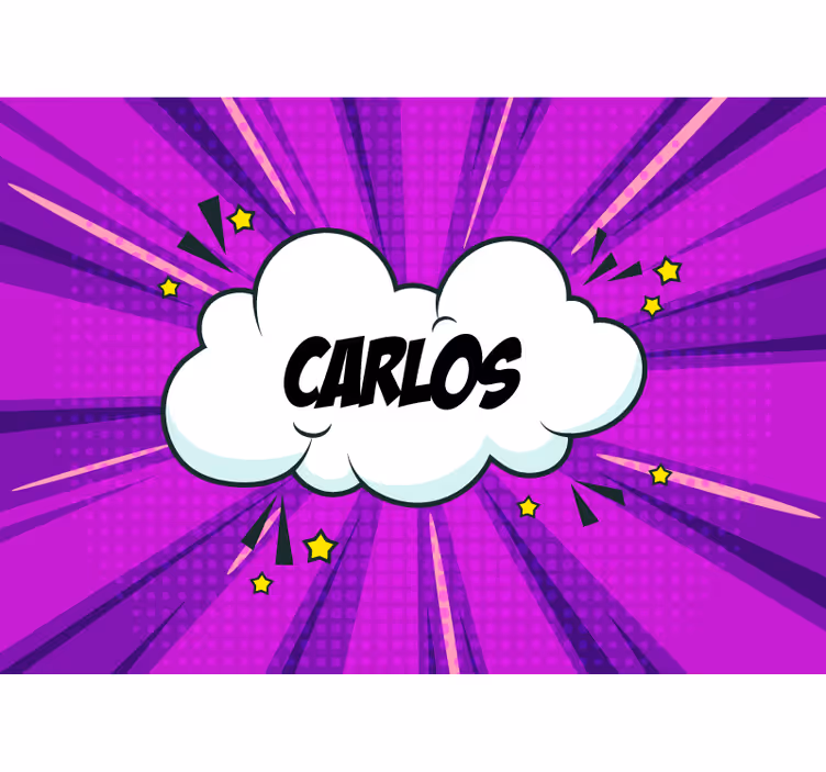 Comic Style Name quote wall mural - TenStickers