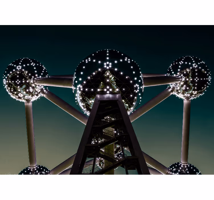 Brussels Atomium Structure city wall mural - TenStickers