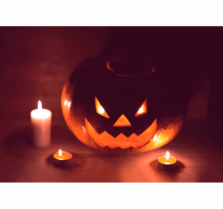 Scary Pumpkin Glow halloween wall mural - TenStickers