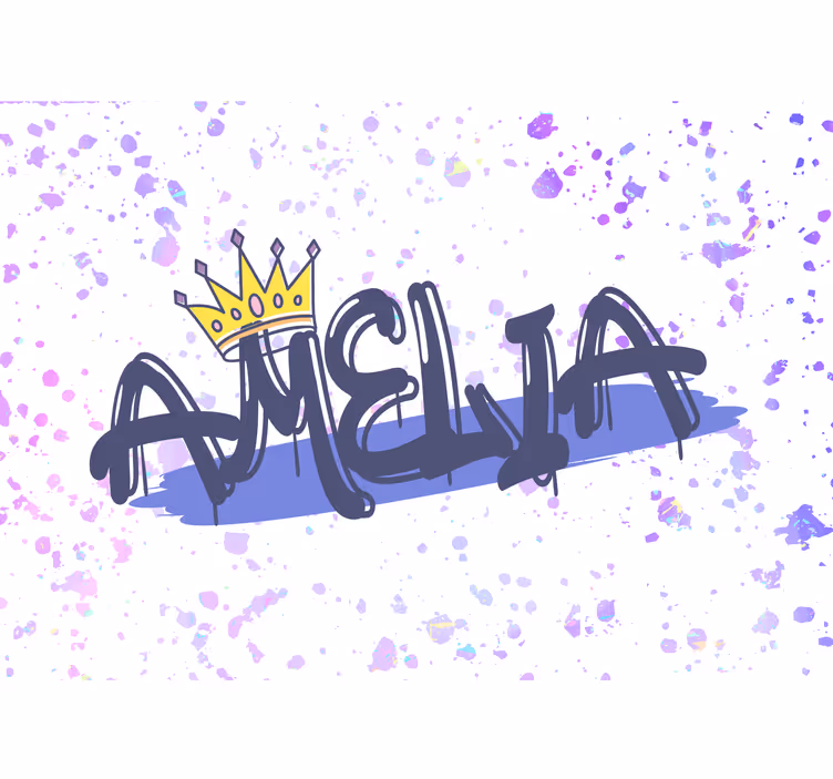 Quote wall mural with personalized name design - TenStickers
