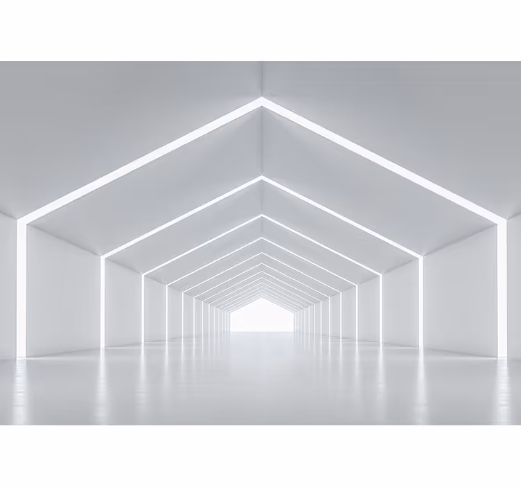 Geometric Light Structure modern wall mural - TenStickers