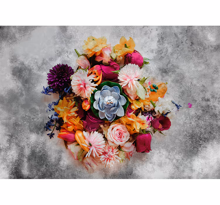 Colorful Floral Arrangement flower wall mural - TenStickers