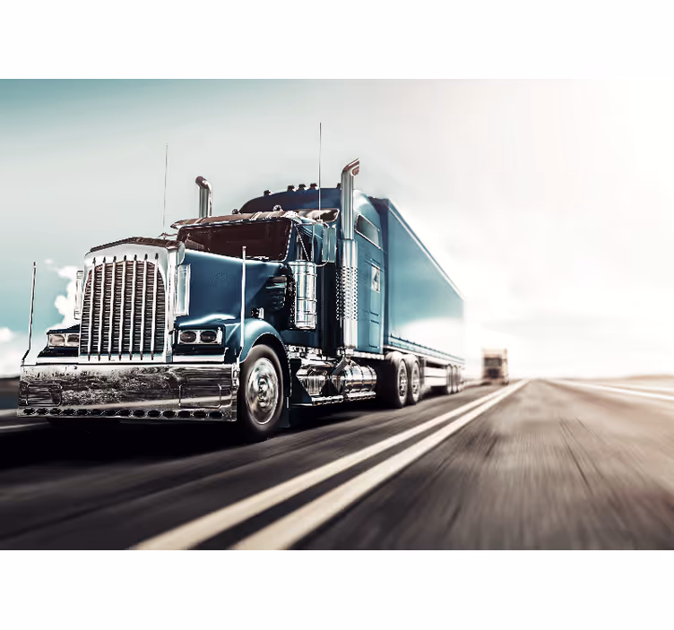 Vehicle wall mural lorry on freeway - TenStickers