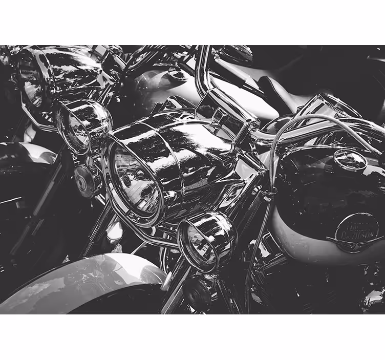 Black and white motorbikes motorbike wall mural - TenStickers