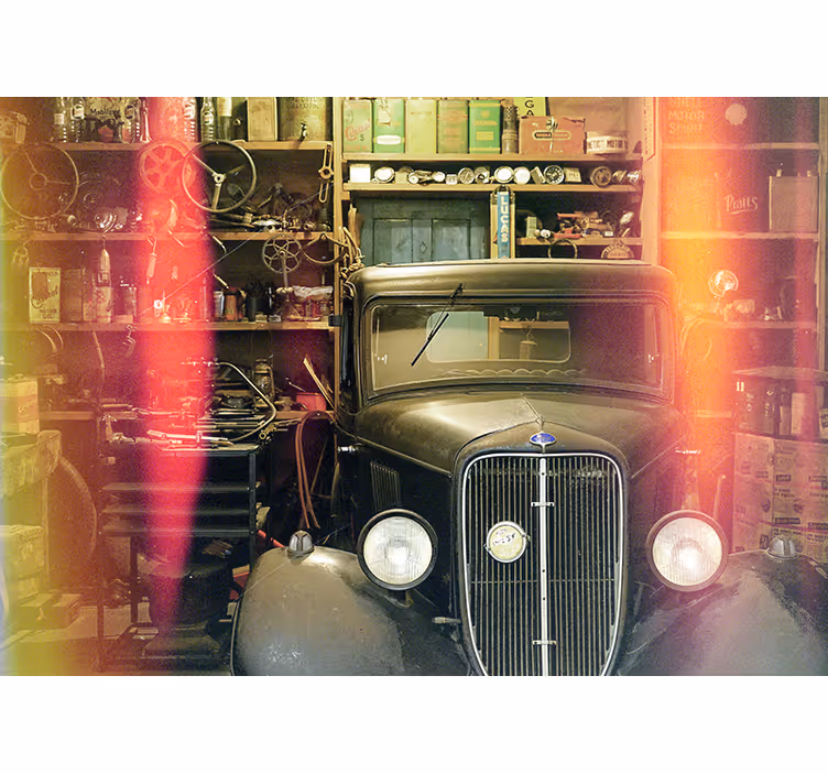 Vehicle wall mural vintage car collection - TenStickers