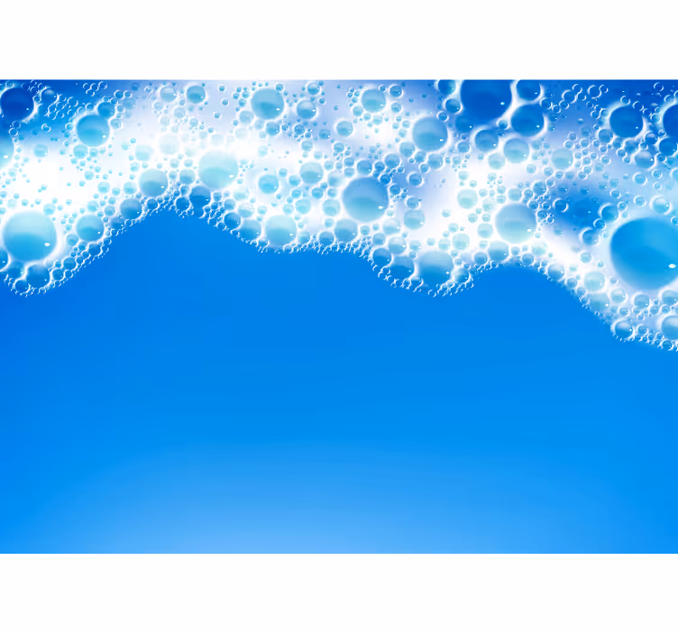 Nature wall mural bubble wave pattern - TenStickers
