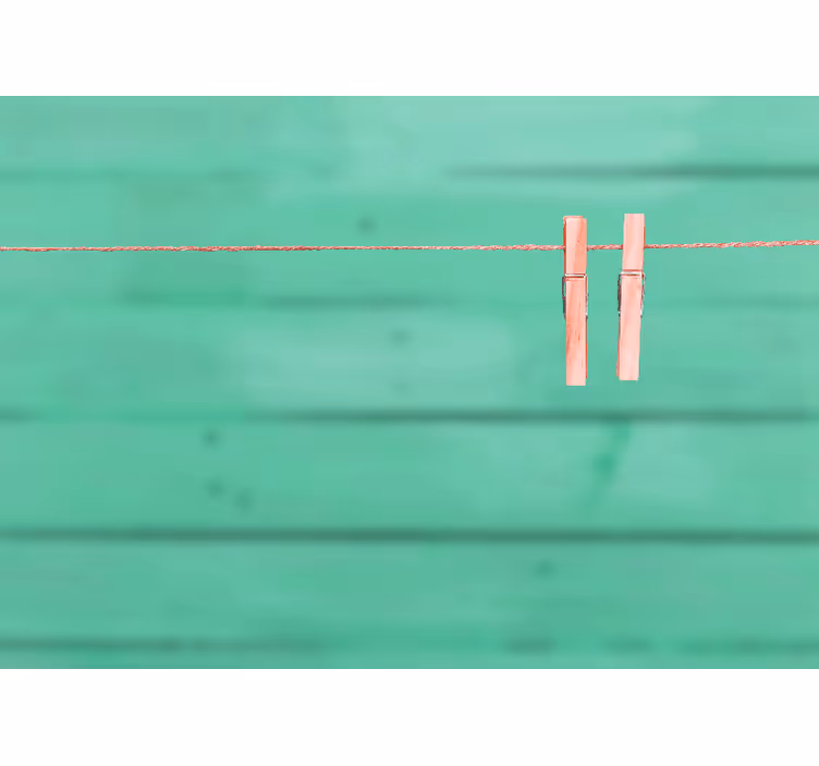 Clothespins on Line textured wall mural - TenStickers