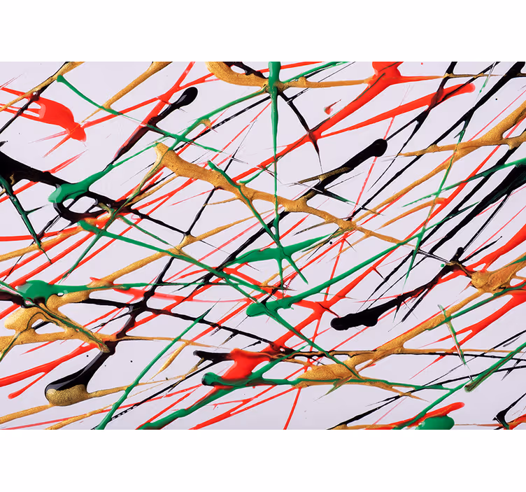 Abstract wall mural with dynamic brush strokes - TenStickers