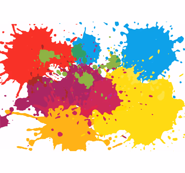 Urban wall mural colorful splash designs - TenStickers