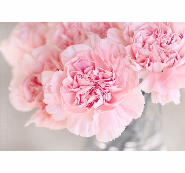 Flower wall mural lovely pink blooms - TenStickers