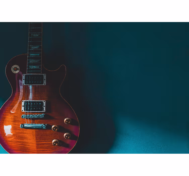 Music wall mural electric guitar close-up - TenStickers
