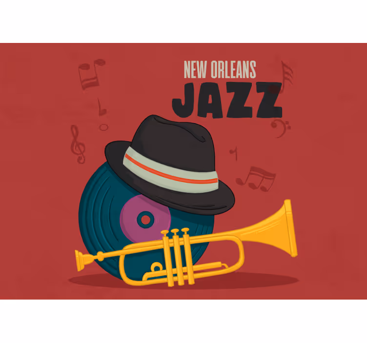 Music wall mural new orleans jazz design - TenStickers