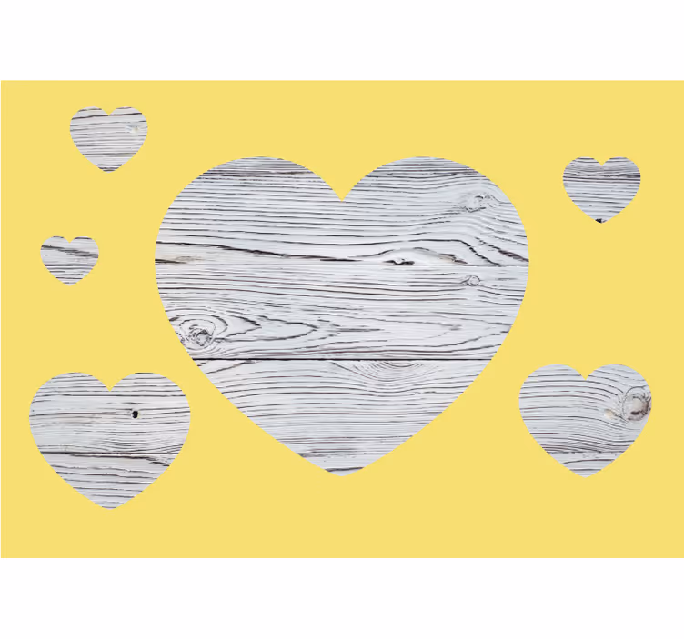 Love wall mural heartwood design - TenStickers