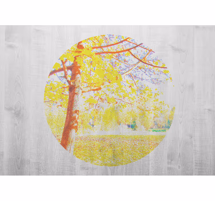 Nature wall mural autumn tree landscape - TenStickers