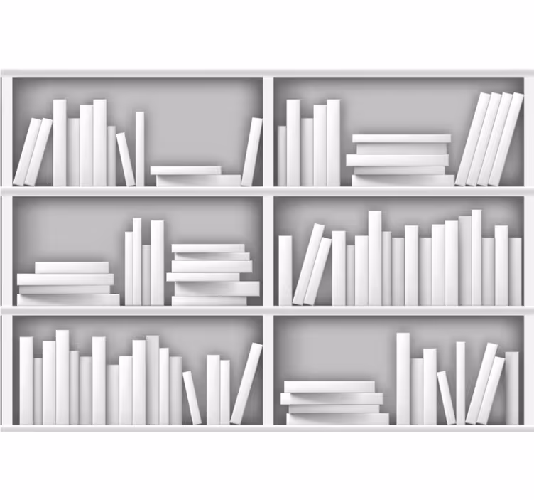 Texture and pattern wall mural layered bookshelves - TenStickers