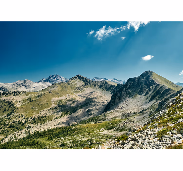 Landscape wall mural grand mountain range view - TenStickers