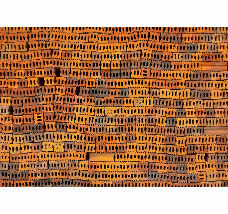Brick wall mural stacked brick design - TenStickers