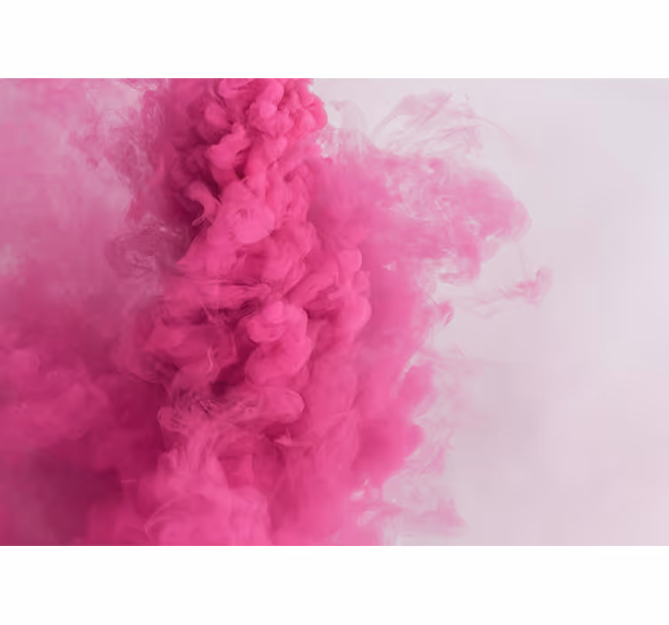 Abstract wall mural puffy pink clouds - TenStickers