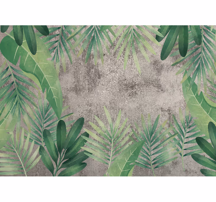 Vibrant Green Leaves nature wall mural - TenStickers