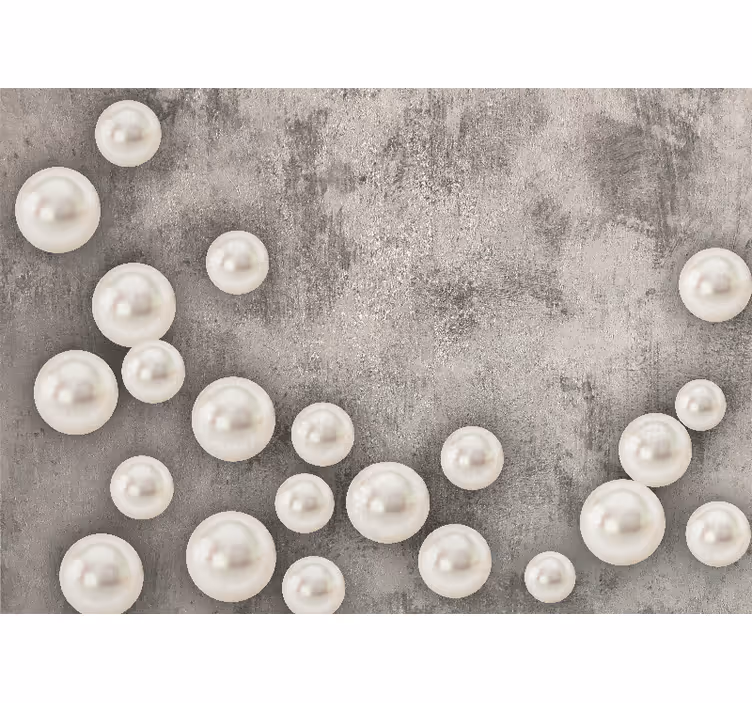 Textured wall mural delicate pearl arrangement - TenStickers