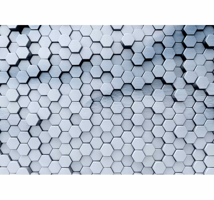 Hexagon Motif Style texture and pattern wall mural - TenStickers