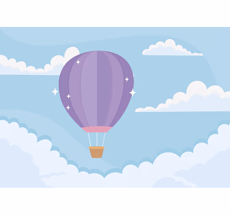 Kids wall mural playful hot air balloons - TenStickers