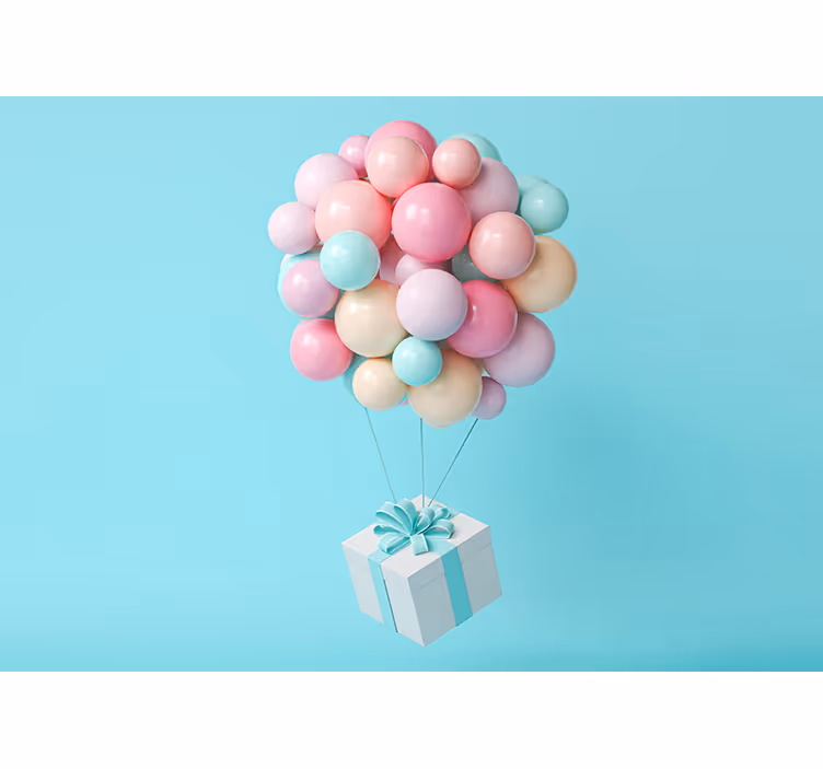 Balloon Bunch nursery wall mural - TenStickers