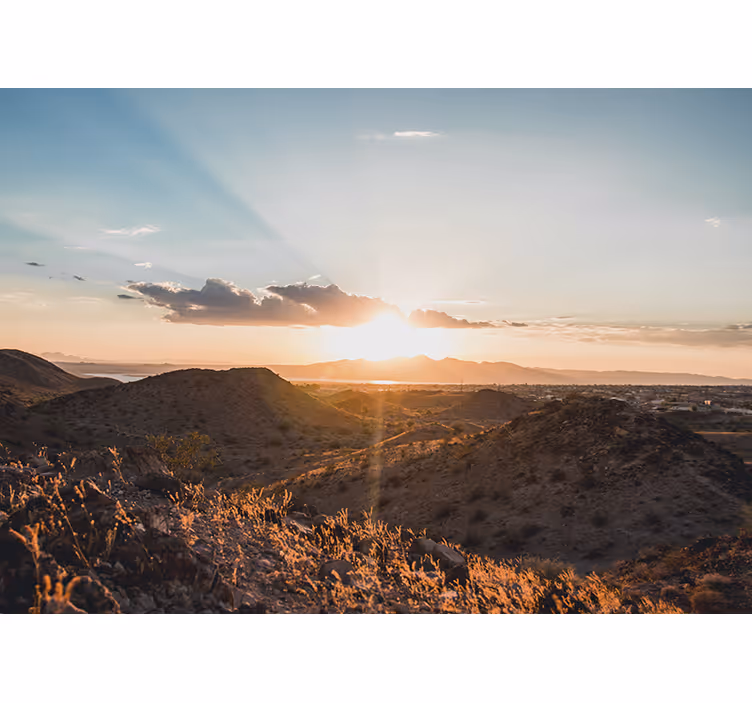 Sunset View desert wall mural - TenStickers