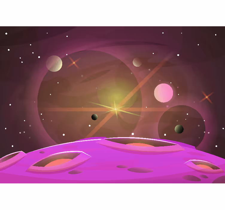 Futurist views to the space 3D Wall Mural - TenStickers
