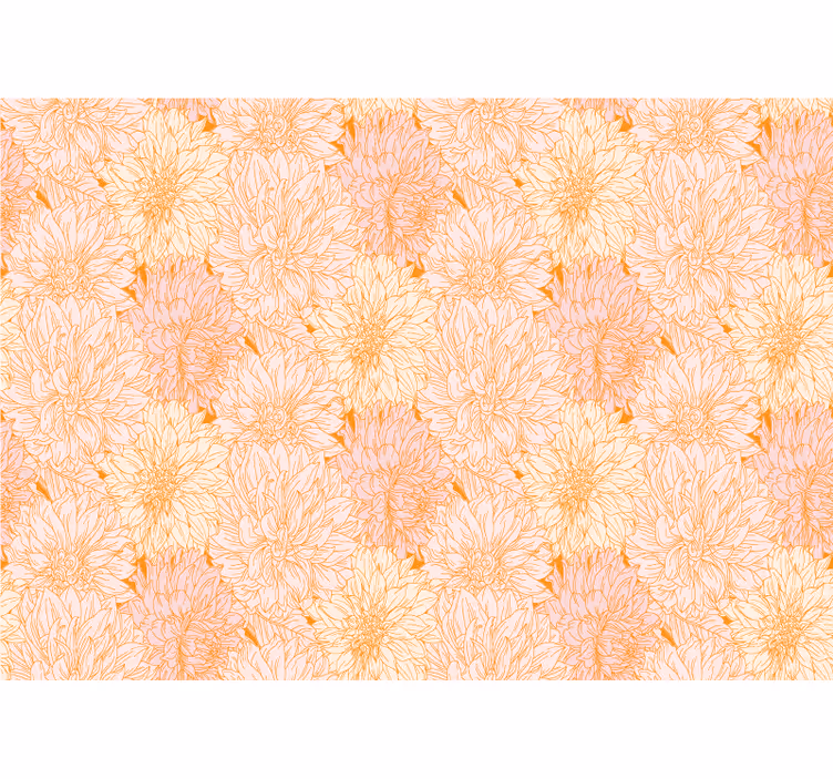 Flower wall mural delicate floral design - TenStickers