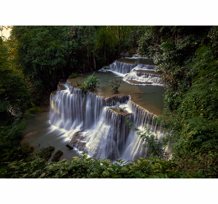 Tranquil Waterfall Retreat nature wall mural - TenStickers