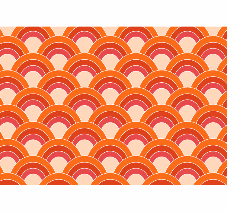 Texture and pattern wall mural layered circle design - TenStickers