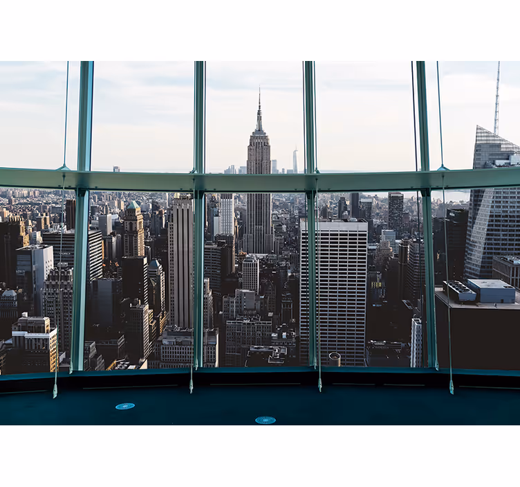 Grey window new york wall mural - TenStickers