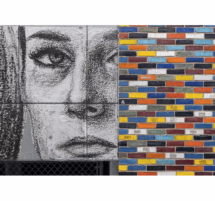 Urban wall mural unique urban portrait - TenStickers