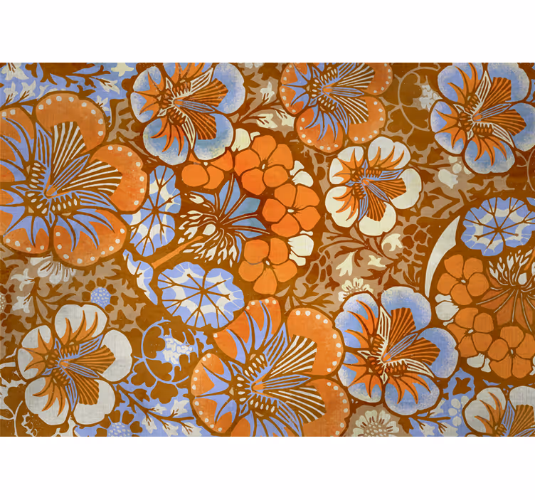 Flower wall mural floral patterns joy - TenStickers